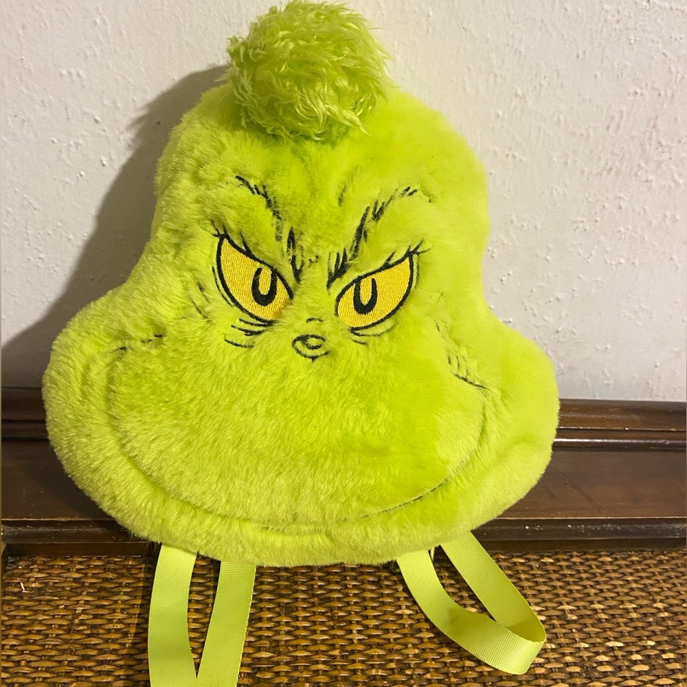 Green Grinch Plush Backpack